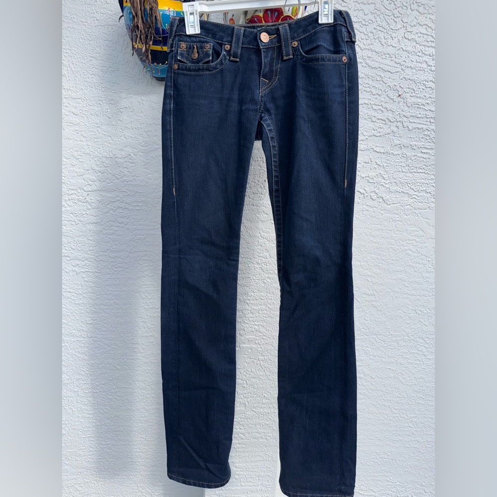 True Religion Dark Indigo Women's Straight Leg Jeans